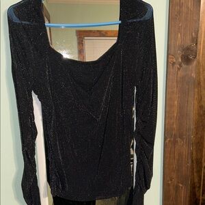 Amazon Elegant Black Glitter Blouse